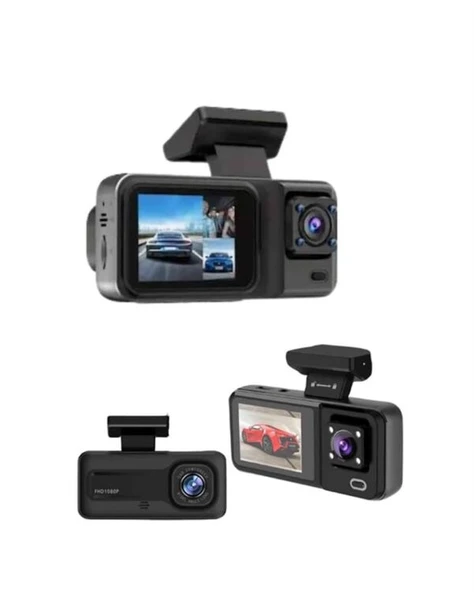 Sürüş ve Park Halinde Kesintisiz Güvenlik İçin 3 Kameralı Profesyonel Dashcam ürün görseli 1