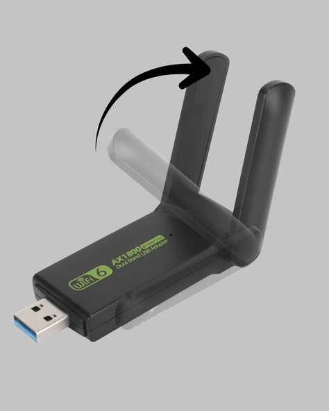 Dual Band USB WiFi Adaptör – 1200 Mbps Hız ürün görseli 1