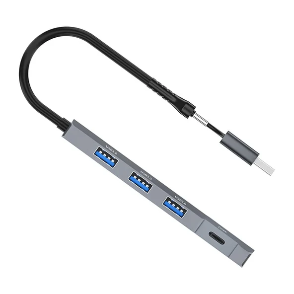 ALLY ADS-309D 4 Portlu USB+Type-C USB 3.0 Çoklayıcı Data HUB Adaptör-1852 ürün görseli 1