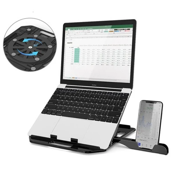 ALLY Yükseklik Ayarlı Dizüstü Laptop-Tablet Standı Telefon Tutucu-1852 ürün görseli 1