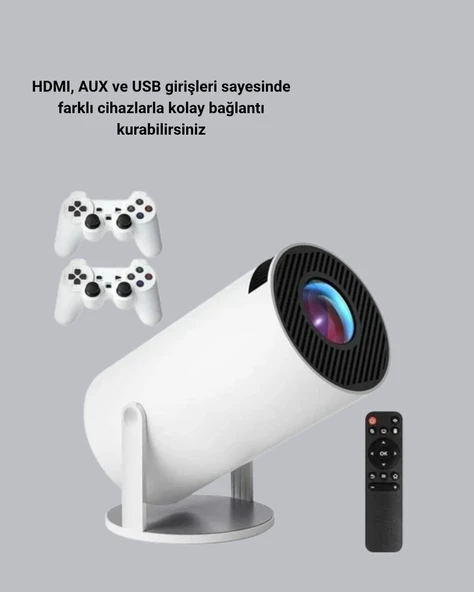 Bluetooth 5.0 ve Wi-Fi 6 Akıllı 4K Projeksiyon ürün görseli 1