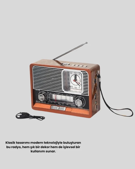 Vintage Radyo – Nostaljik Tasarım ve Modern Teknoloji Bir Arada ürün görseli 1