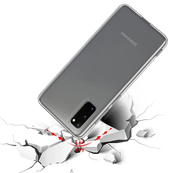 SM Galaxy S20/ S2 Lite 2.0mm Şeffaf Silikon kılıf Shockproof kılıf -> ŞEFFAF-1852 ürün görseli 1