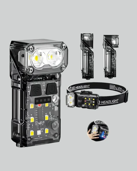 Kamp ve Outdoor İçin LED Far 10 Saat Pil Sensörlü Manyetik ürün görseli 1