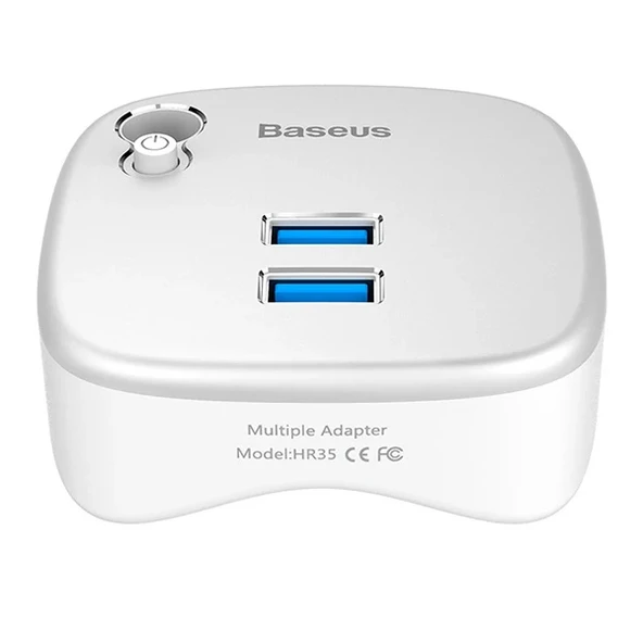 Baseus Çok Fonsiyonlu Notebook Adaptörü Hub Dual USB 3.0 RJ45 TF/SD-1852 ürün görseli 1