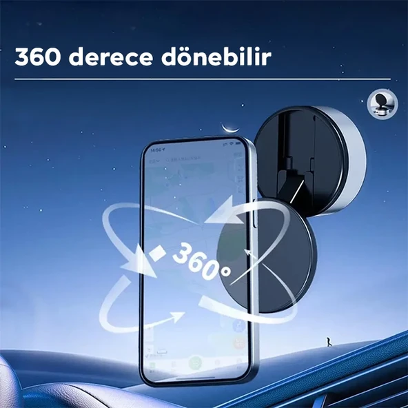 Ally 360° Ayarlanabilir Vakumlu Araç Oto Telefon Tutucu-1852 ürün görseli 1