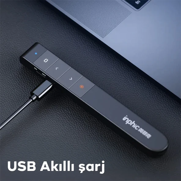 İNPHİC PL1 Projeksiyon Multimedya Sunum Şarjlı Kırmızı Lazerli Uzaktan Kumanda-1852 ürün görseli 1