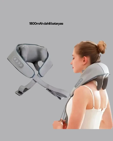 Titreşimli Boyun Masaj Cihazı Isı Terapili Şarjlı VNB-01 Ergonomik U Tasarım ürün görseli 1