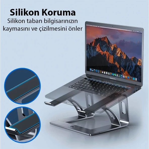 ALLY MC LS653 Premium Ergonomik Alüminyum Laptop-Bilgisayar Standı-1852 ürün görseli 1