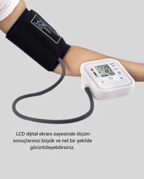 Üst Koldan Ölçüm Dijital Tansiyon Aleti – IHB Aritmi Uyarılı ve Çift Hafızalı (Kopya) ürün görseli 1