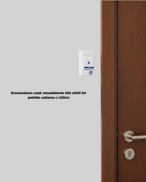 Kolay Kullanımlı Kablosuz Kapı Zili Şık ve Sade Tasarım ürün görseli 1