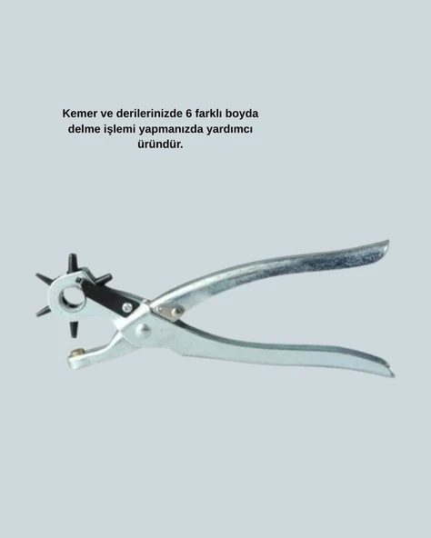 Metal Gövdeli Ayarlanabilir Deri Delme Pensesi 2.5–5 mm Delik Açma Aracı ürün görseli 1