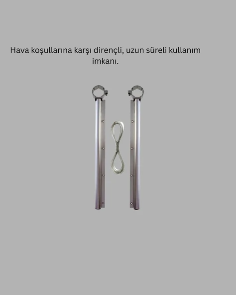 25x60 Balkon Askılığı Kare Demir Uyumlu Hava Dayanıklı Çamaşır Askısı ürün görseli 1