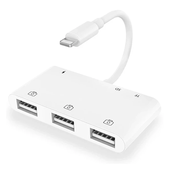 Ally İPhone Lightning To TfSd Card Reader Usb 3.Kamera Adaptörü-1852 - Resim 2
