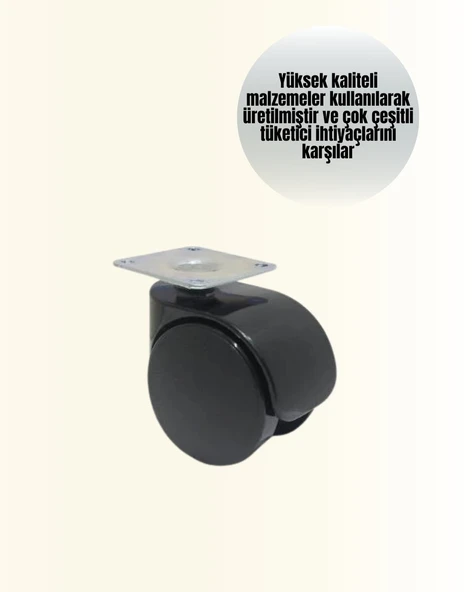 Masa ve Koltuk İçin Kilitsiz Tekerlek Seti 6 cm ürün görseli 1