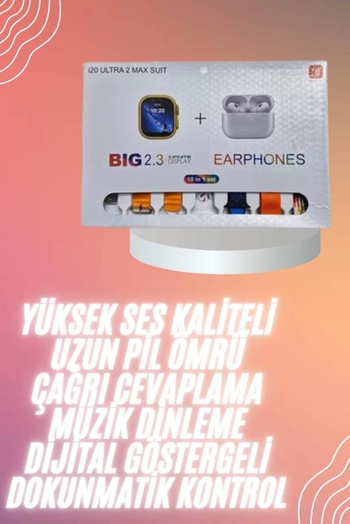 Yeni Nesil 7 Kordonlu Arama Bildirim Özellikli Kulaklık Hediyeli Akıllı Saat ürün görseli 1