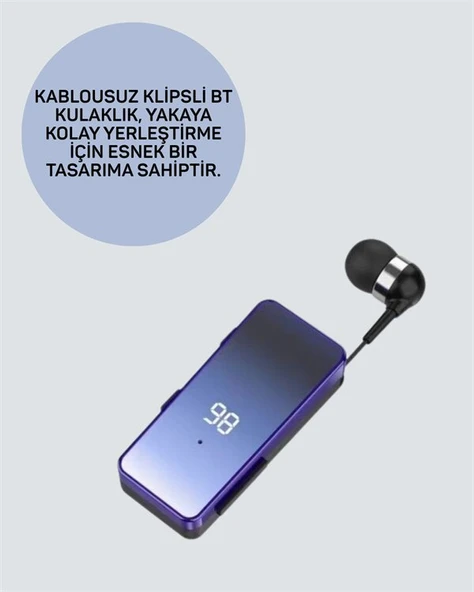 Yaka Klipsli Kablosuz Kulaklık – Eller Serbest Konforuyla Günlük Yaşama Uyum Sağlar ürün görseli 1