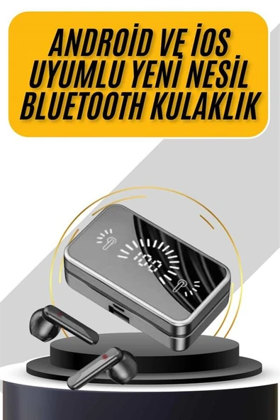 İos Android Uyumlu Bluetooth Kulaklık Kablosuz Kulaklık Yüksek Basslı ürün görseli 1