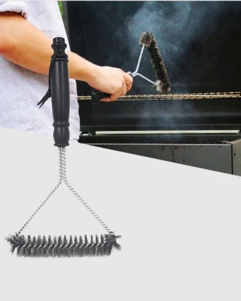 Paslanmaz Çelik Izgara Temizleme Fırçası Mangal ve Barbekü İçin ürün görseli 1