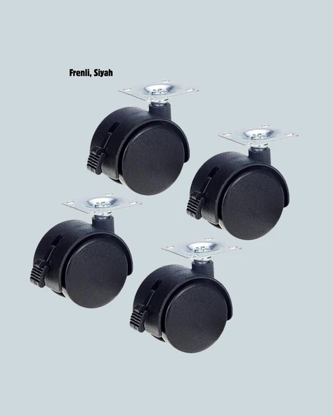 Kilitli Mini Tekerlek Ayak 4 cm 4’lü Set - Resim 5
