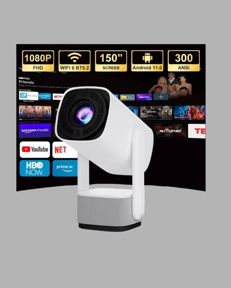 720p HD Projeksiyon Cihazı – Uzun Ömürlü Ampul Canlı Renkler ve Evde Sinema Keyfi ürün görseli 1