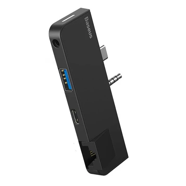 Baseus Multifunctional HUB Surface Go(Type-C+Audio to RJ45+USB3.0+Type-C(data)+Audio)-1852 - Resim 4