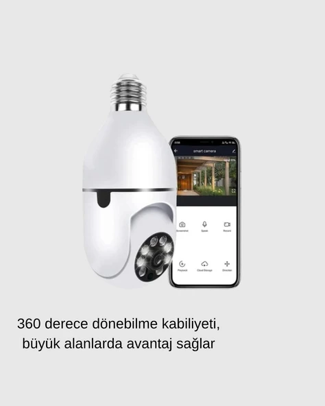 360 Derece Dönebilen Akıllı Duylu Kamera – PTZ Uzaktan Kontrol Hareket Algılama ürün görseli 1
