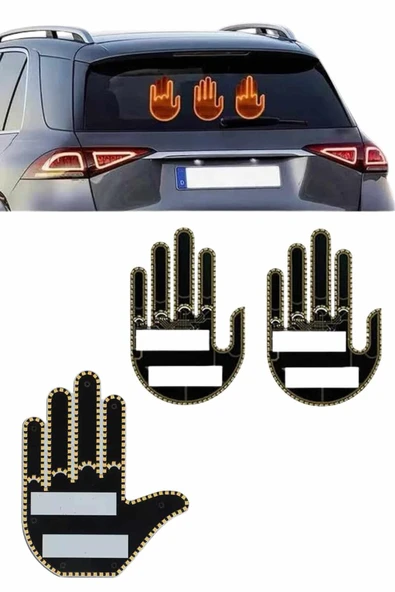 Kumandalı El Led Araba İçi 4 Farklı Mod El Orta Parmak Led ürün görseli 1