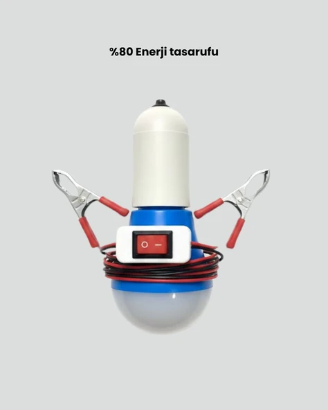 Araç Akü Bağlantılı 12V LED Ampul Pratik Işık Çözümü ürün görseli 1