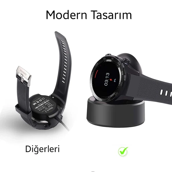 Huawei Watch 2 Gen Manyetik Şarj Cihazı Standlı-1852 ürün görseli 1