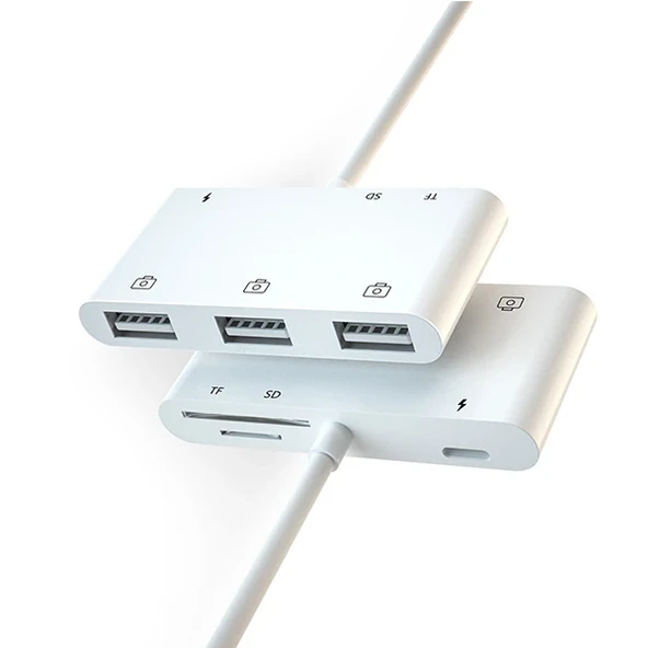 Ally İPhone Lightning To TfSd Card Reader Usb 3.Kamera Adaptörü-1852 - Resim 3