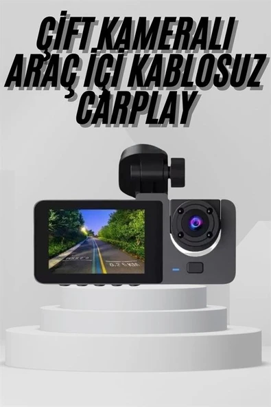 Yol Kayıt Araç Kamerası HD DVR 3 Kameralı 2.0in Ekranlı Ön İç Arka ürün görseli 1