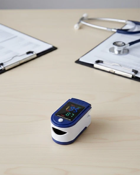 Kolay Kullanımlı Parmak Tipi Pulse Oksimetre Ev Tipi Kullanım - Resim 3