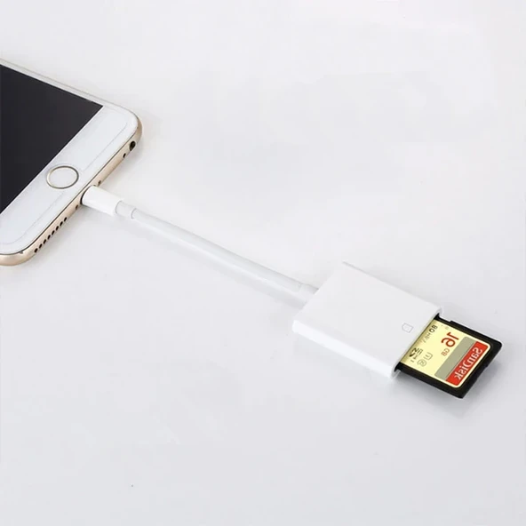 İPhone/İPad Lightning To SD Kart Hafıza Kart Adaptörü NK105-1852 ürün görseli 1