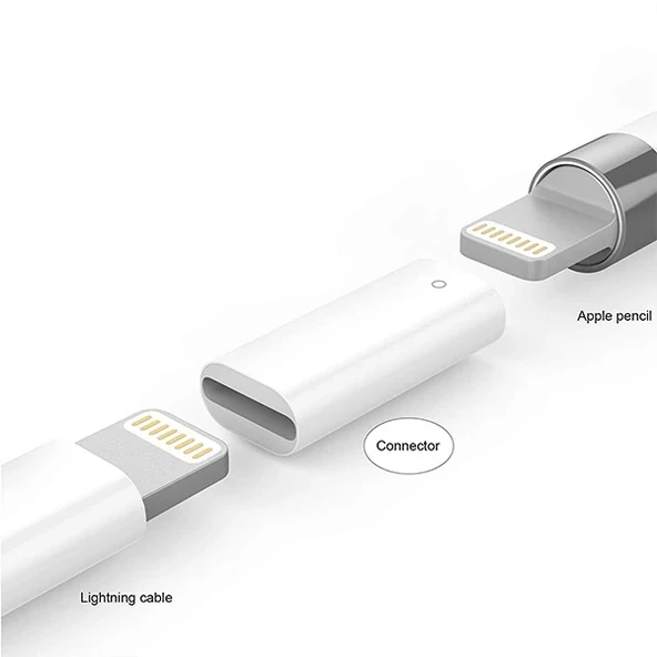 Ally Apple Pen Pencil Kalem Usb Şarj Cihazı Lightning Adaptörü-1852 ürün görseli 1