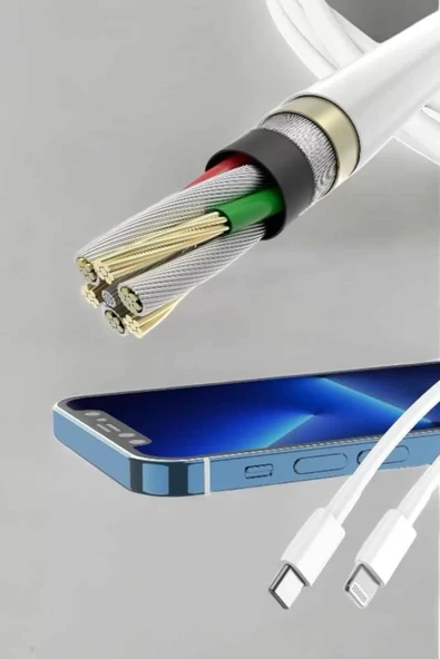 Iphone Tüm Modellerle Uyumlu Hızlı Şarj Kablosu İOS 30W ürün görseli 1