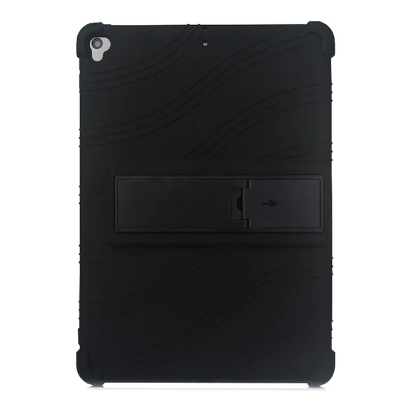 İPad 7 10.2 inch- İPad Air 3 10.5 inch Kılıf Standlı Darbe Emici Silikon Kılıf-1852 ürün görseli 1
