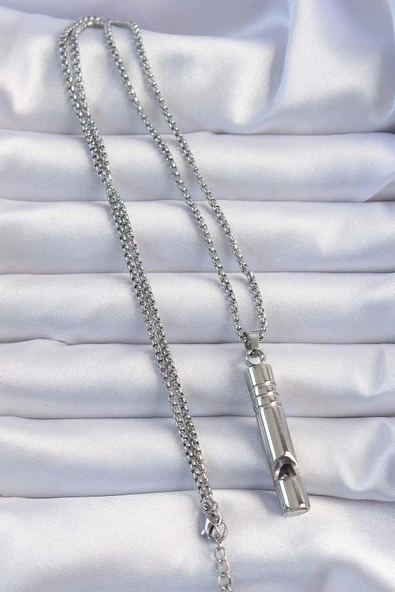 Acil Durum Düdüğü 316L Çelik Kararma Yapmaz Yüksek Desibel Kolye Unisex -1492 ürün görseli 1