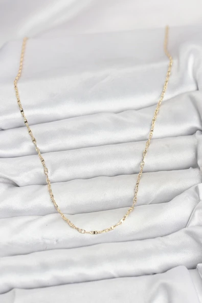 CM 14K Gold Renk Gemici Zincir Model 60 cm Kadın Kolye -1492 ürün görseli 1