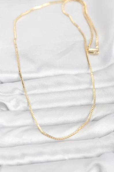 CM 14K Gold Renk Kare Zincirli Model 60 cm Kadın Kolye -1492 ürün görseli 1