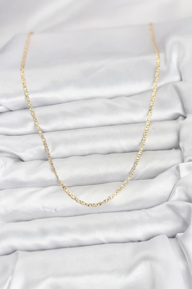 CM 14K Gold Renk Pirinç Lazer Model 60 cm Kadın Kolye -1492 ürün görseli 1