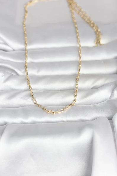 CM 14K Gold Renk Ataç Zincir Model 60 cm Kadın Kolye -1492 ürün görseli 1