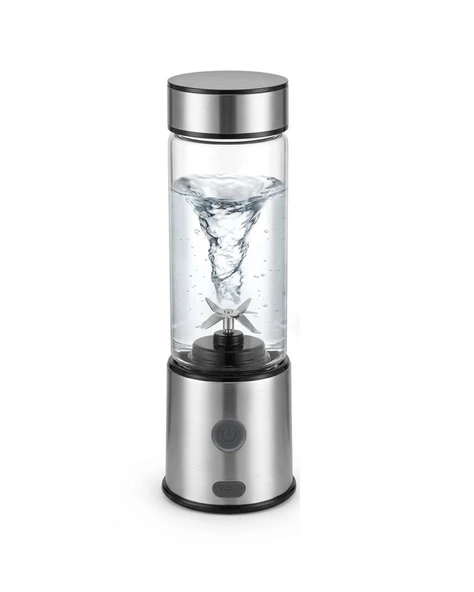 USB Type C Şarjlı Cam Blender 6 Bıçaklı Smoothie ve Shake Blender - Resim 3