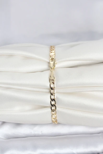 CM 14K Gold Renk Halka Zincir Model Kadın Bileklik -1492 ürün görseli 1