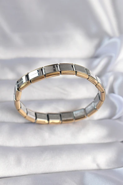 316L Çelik Çift Renk Yazılı Nomination Bileklik -1492 - Resim 2