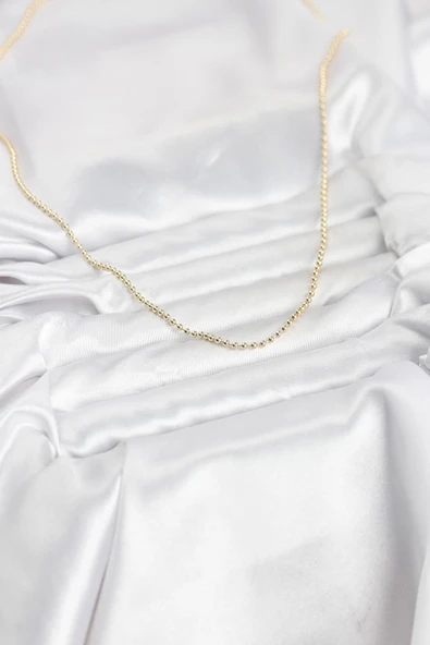 CM 14K Gold Renk Top Zincirli Model 60 cm Kadın Kolye -1492 ürün görseli 1