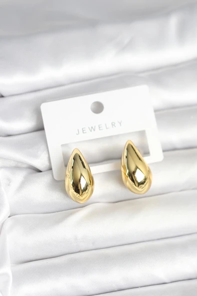 Gold Renk Damla Küpe 24 mm -1492 ürün görseli 1