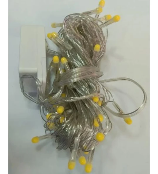 10m 100 Led Damla Uçlu Led Işık Beyaz Işık Şeffaf Kablo ürün görseli 1