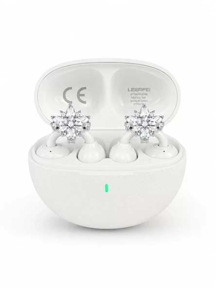 Bluetooth Bağlantılı Küpeli Kablosuz Kulaklık Uzun Pil Ömrü ürün görseli 1