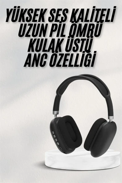 Yeni Nesil Bluetooth Kulaklık Kulak Üstü ANC Özelliği Yüksek Ses Kaliteli ürün görseli 1